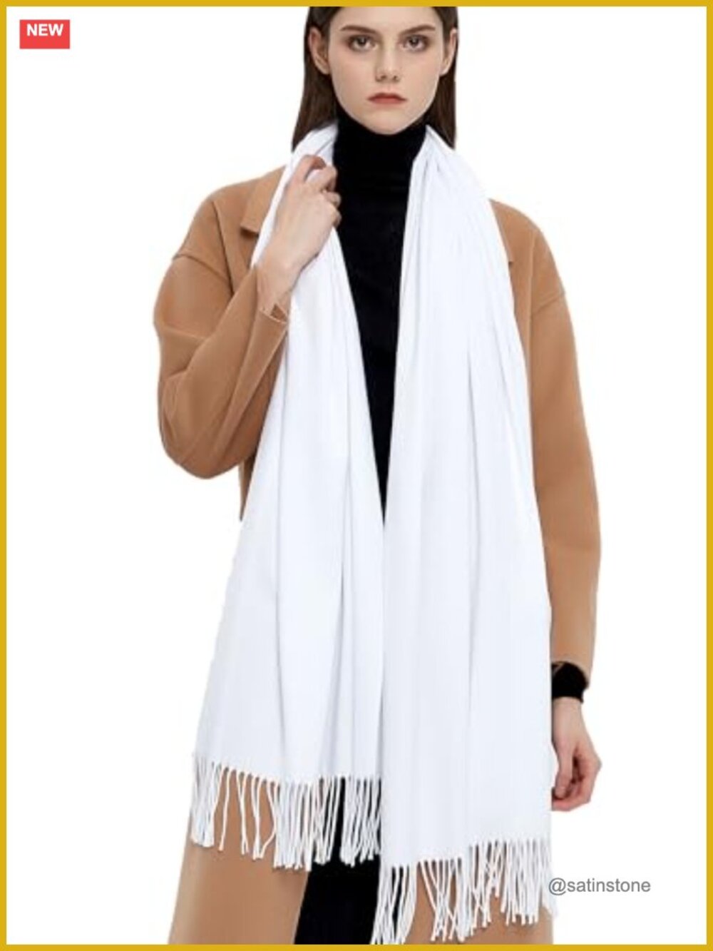 Cashmere Blend Pashmina Shawl Wrap for Women Wedding Party Winter Warm Scarf